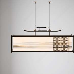 新中式吊灯3D模型下载